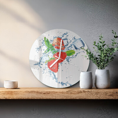 Horloge ronde Fraises
