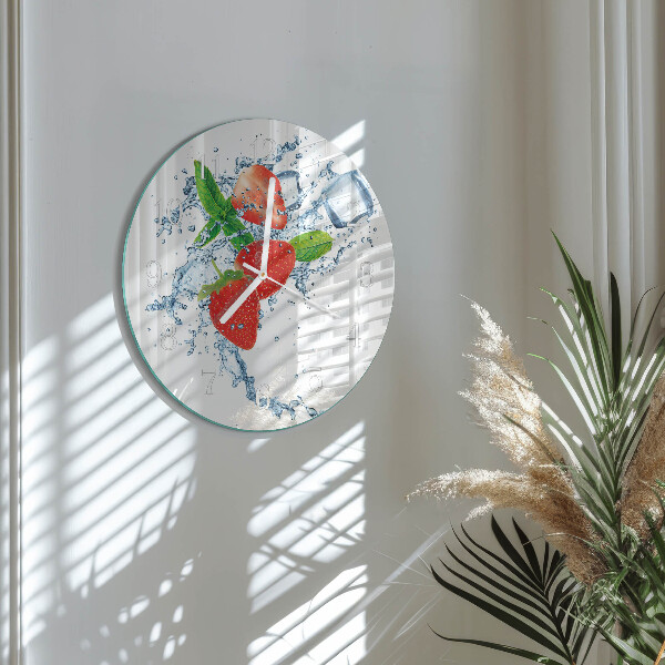 Horloge ronde Fraises