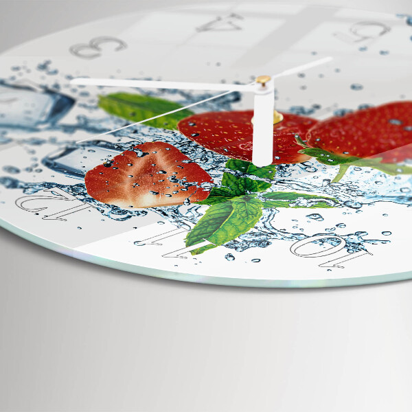 Horloge ronde Fraises