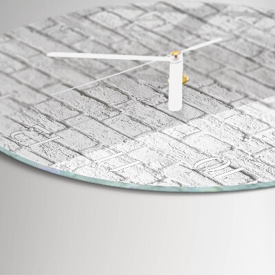 Horloge ronde Brique