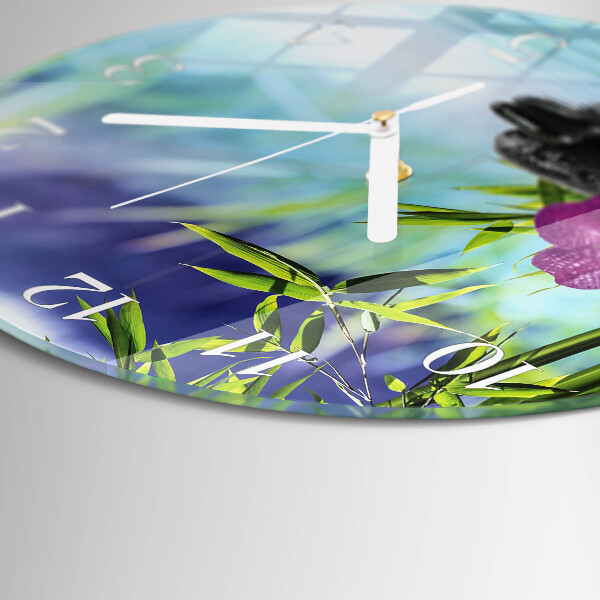 Horloge ronde Spa Orchid
