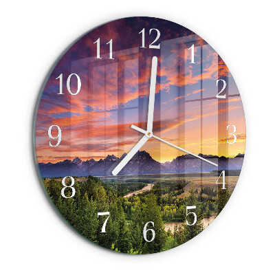Horloge ronde Paysage