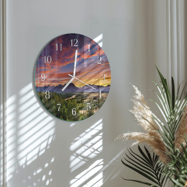 Horloge ronde Paysage