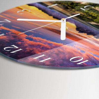 Horloge ronde Paysage