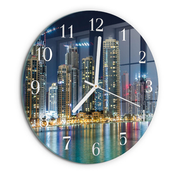 Horloge ronde Soirée en ville