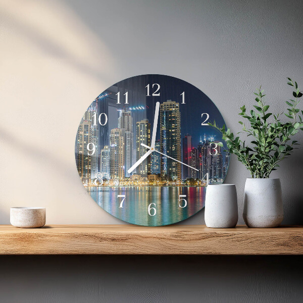 Horloge ronde Soirée en ville