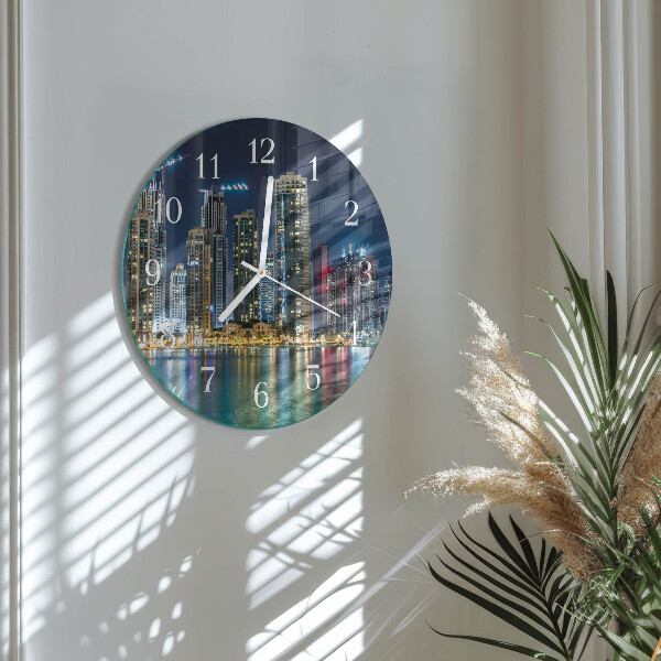 Horloge ronde Soirée en ville