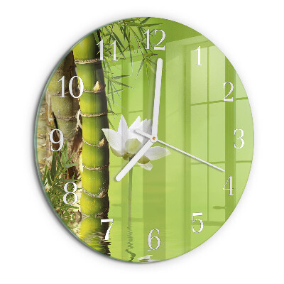 Horloge ronde Bambou