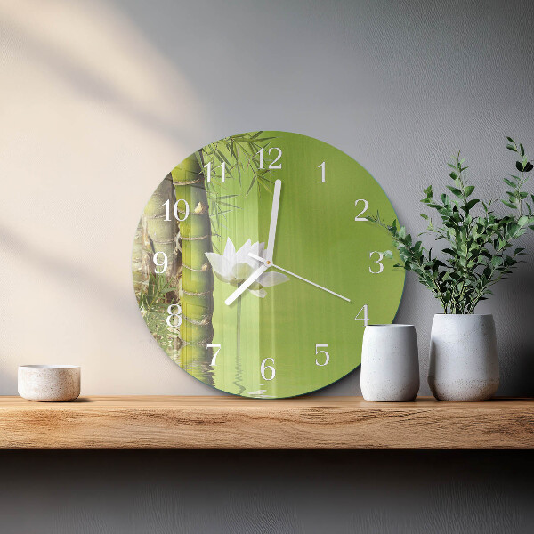 Horloge ronde Bambou