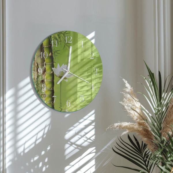 Horloge ronde Bambou