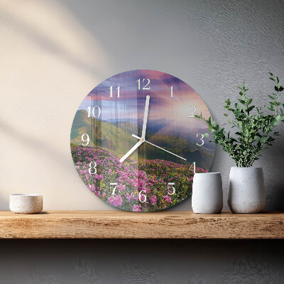 Horloge ronde Paysage