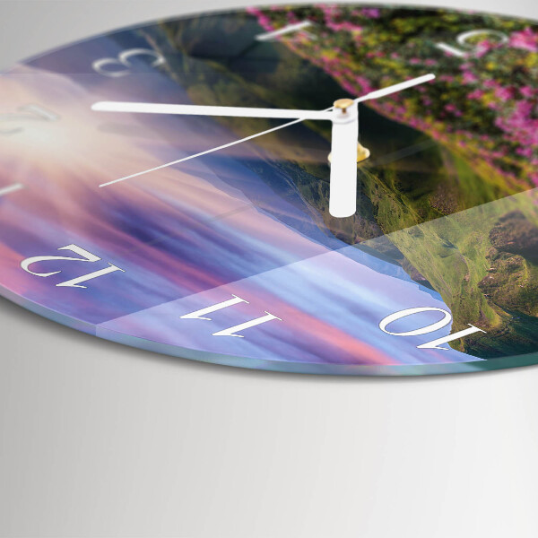 Horloge ronde Paysage