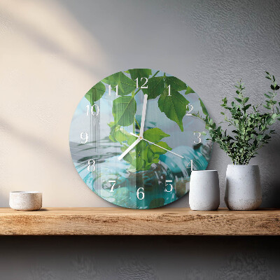 Horloge ronde Feuilles