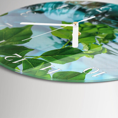 Horloge ronde Feuilles