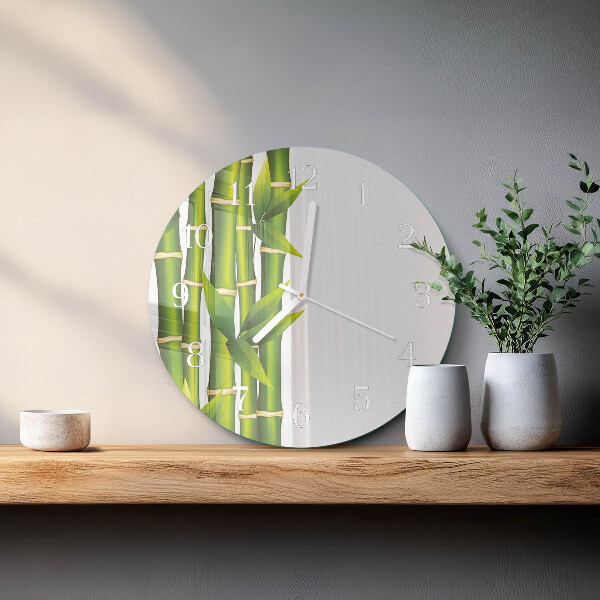 Horloge ronde Bambou