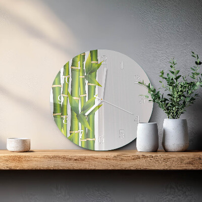 Horloge ronde Bambou