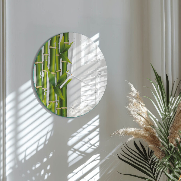 Horloge ronde Bambou
