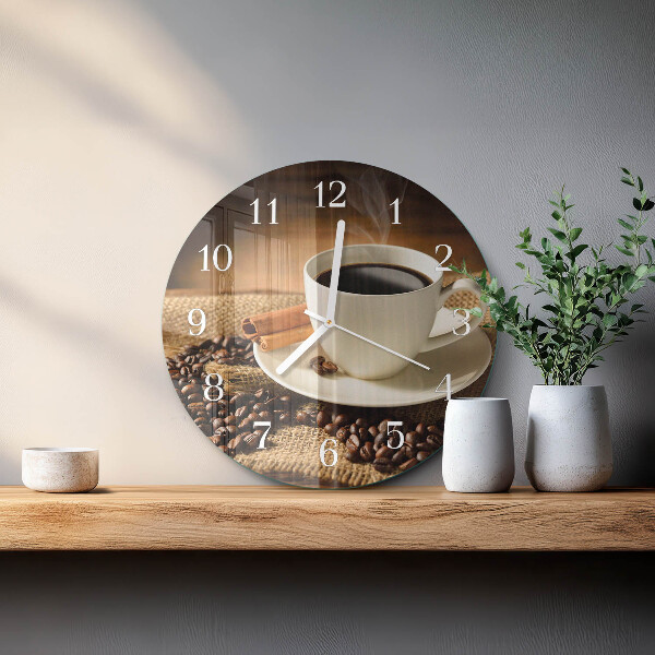 Horloge ronde Café