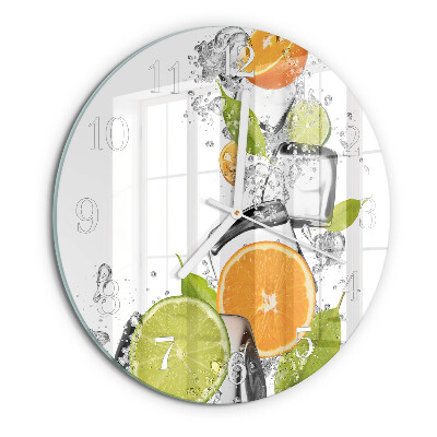 Horloge ronde agrumes