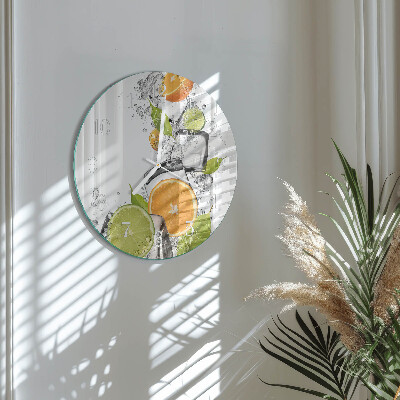 Horloge ronde agrumes