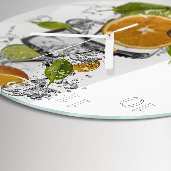 Horloge ronde agrumes