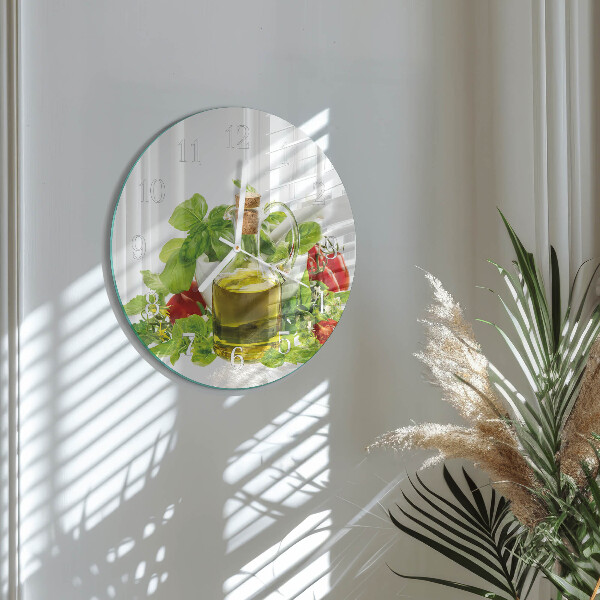 Horloge ronde Huile de basilic