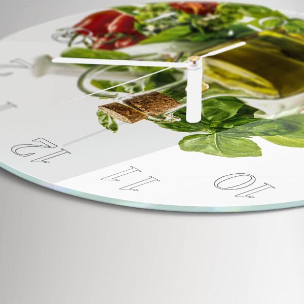 Horloge ronde Huile de basilic