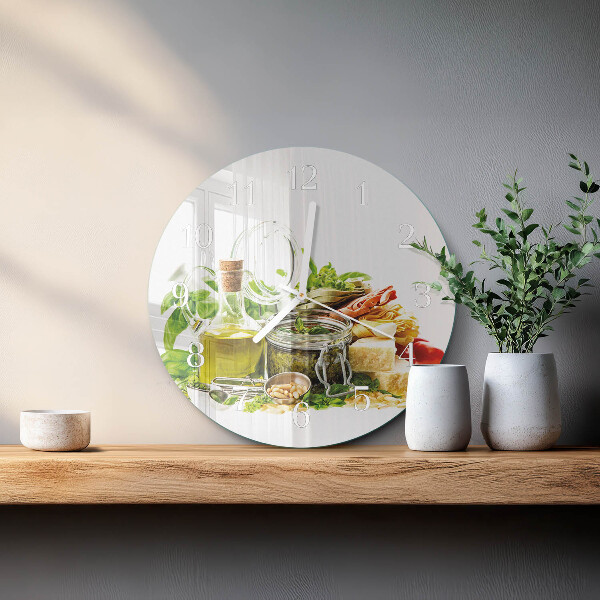 Horloge ronde Pâtes à l'huile