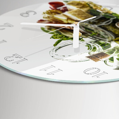 Horloge ronde Pâtes à l'huile