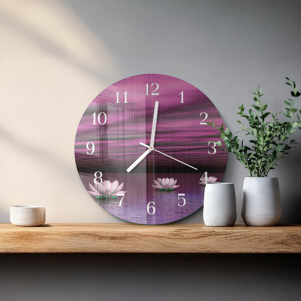 Horloge ronde Nénuphars