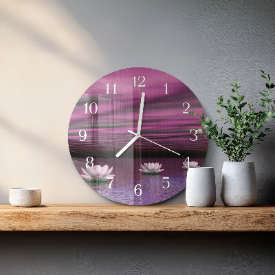 Horloge ronde Nénuphars
