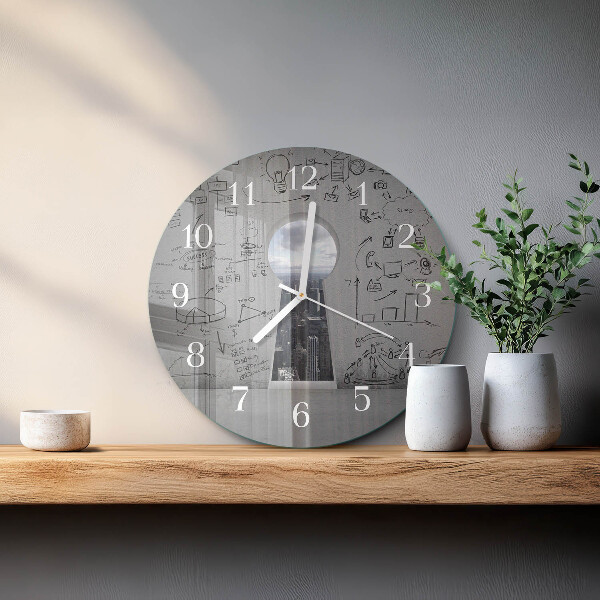 Horloge ronde Trou de serrure
