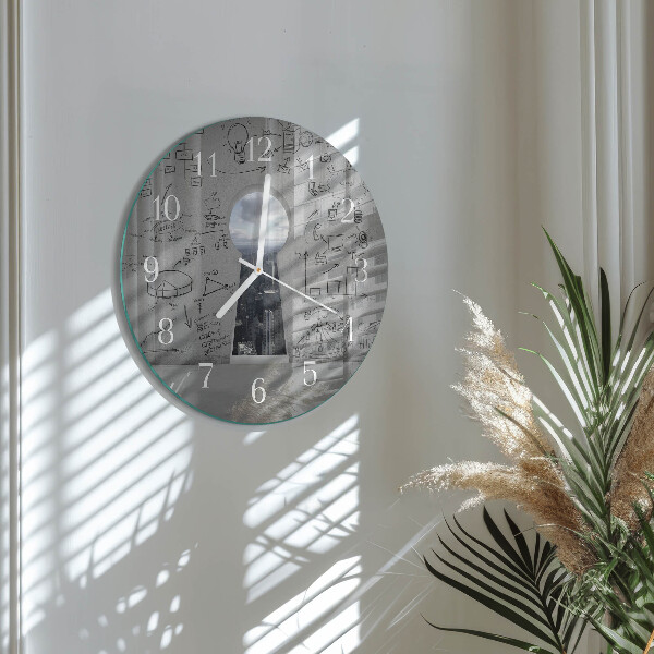 Horloge ronde Trou de serrure