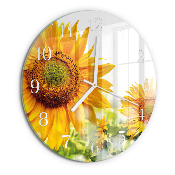 Horloge ronde Tournesol