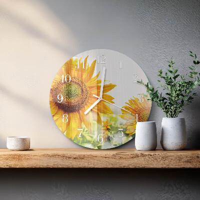 Horloge ronde Tournesol