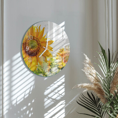 Horloge ronde Tournesol