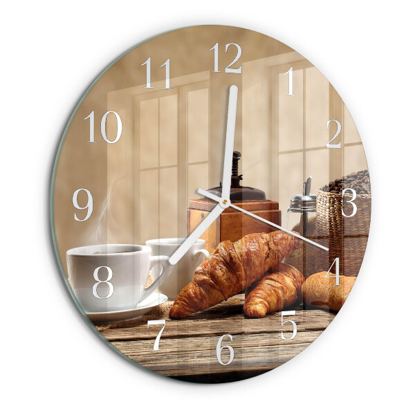 Horloge ronde Croissants