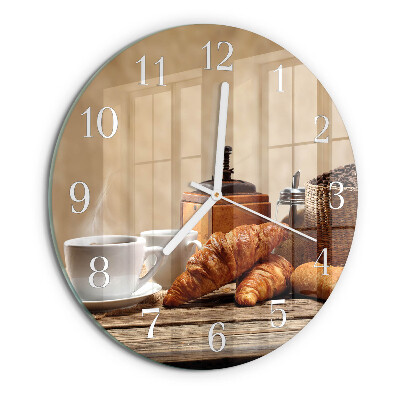Horloge ronde Croissants