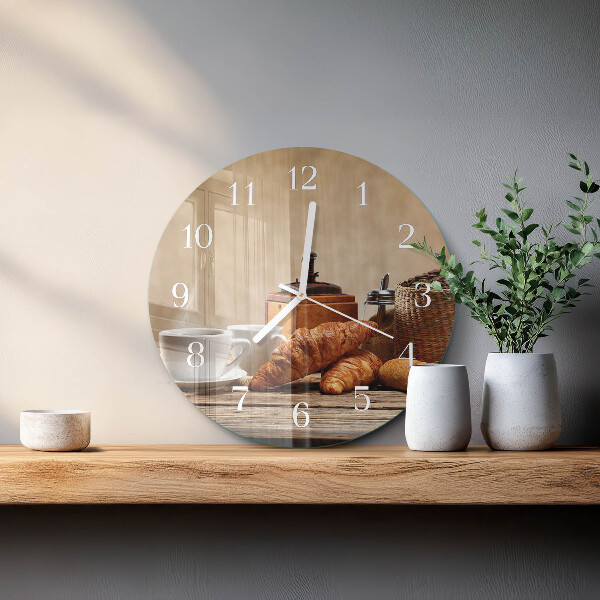 Horloge ronde Croissants