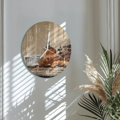 Horloge ronde Croissants