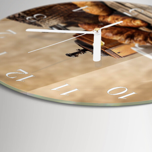 Horloge ronde Croissants