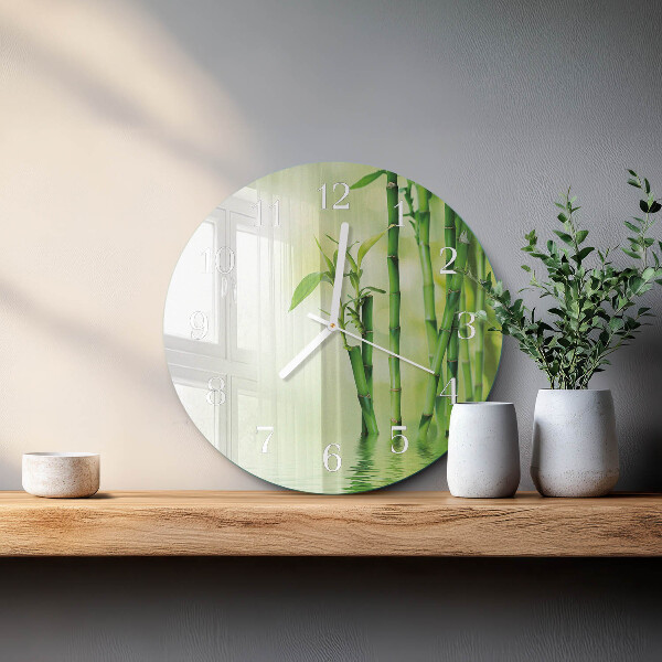 Horloge ronde Bambou
