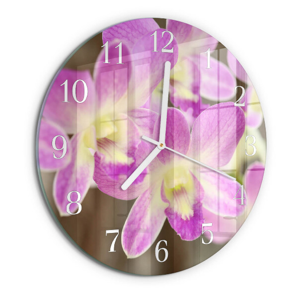 Horloge ronde Fleurs