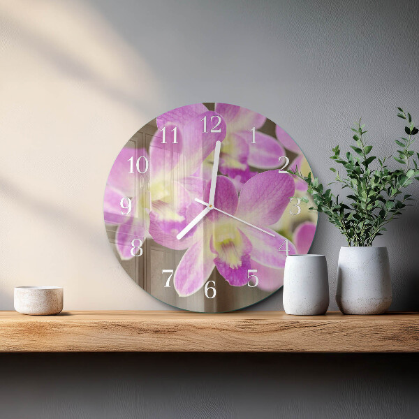 Horloge ronde Fleurs