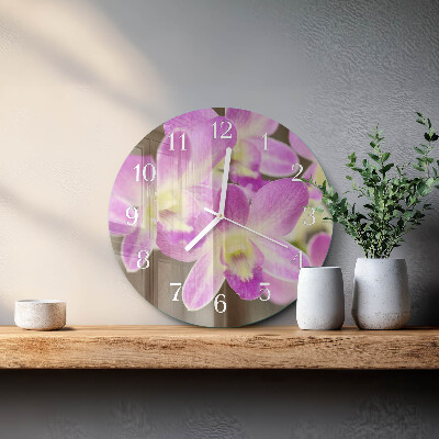 Horloge ronde Fleurs