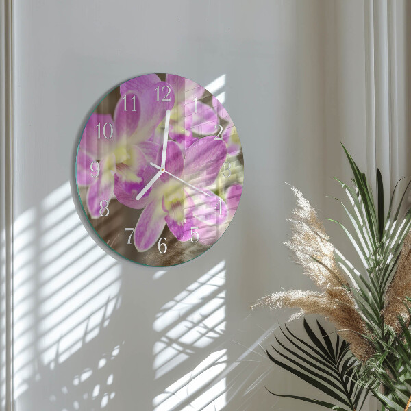 Horloge ronde Fleurs