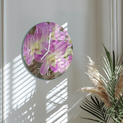Horloge ronde Fleurs