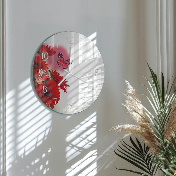 Horloge ronde Gerbera