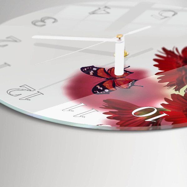 Horloge ronde Gerbera