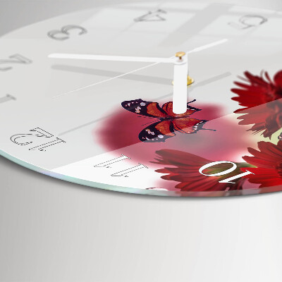 Horloge ronde Gerbera
